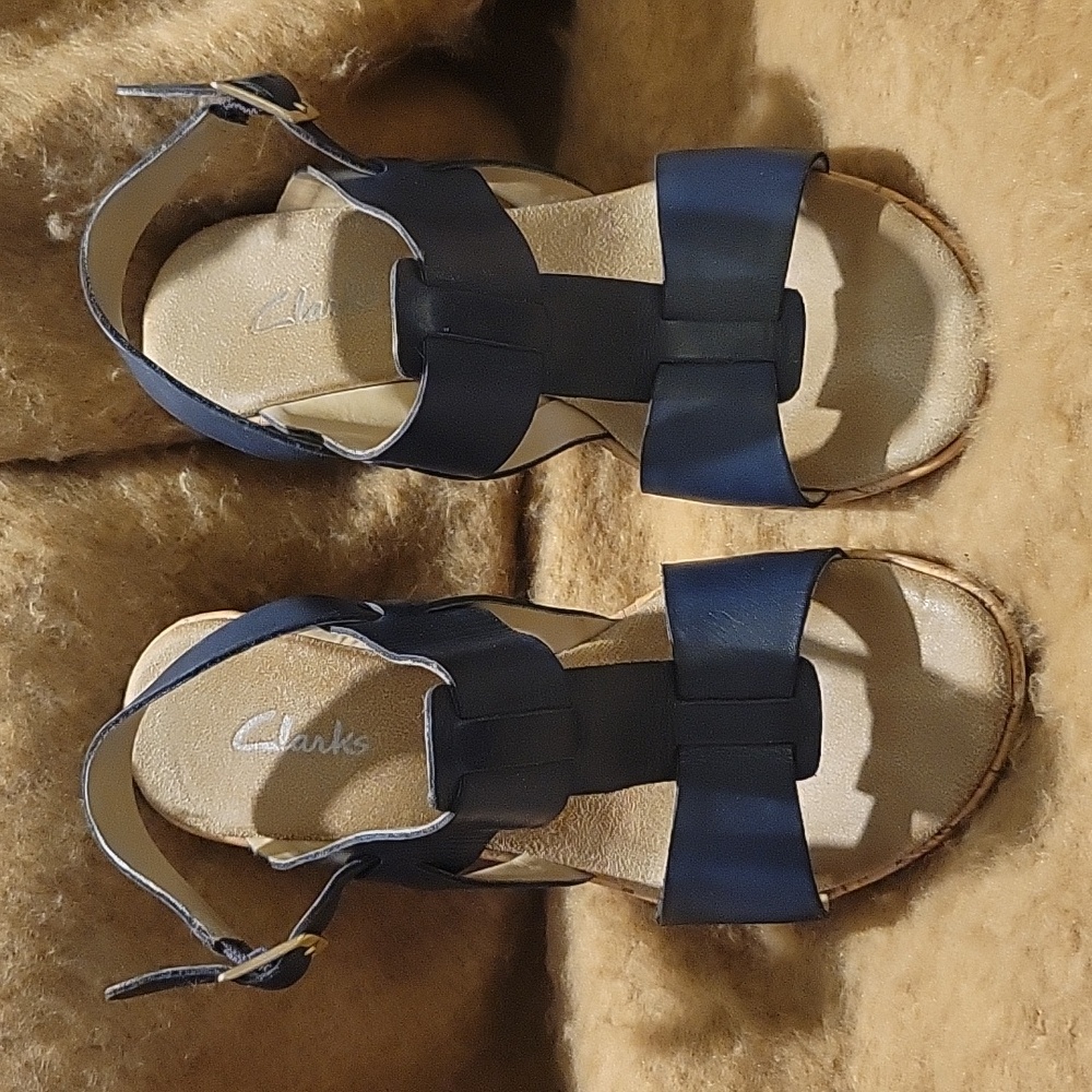 Clark's Cork Wedge Sandles